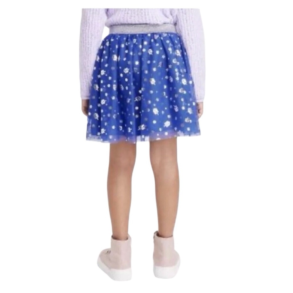 Cat & Jack Girls Blue Silver Hanukkah Tulle Skirt Size: Medium ( 8 years Old) - Picture 5 of 6